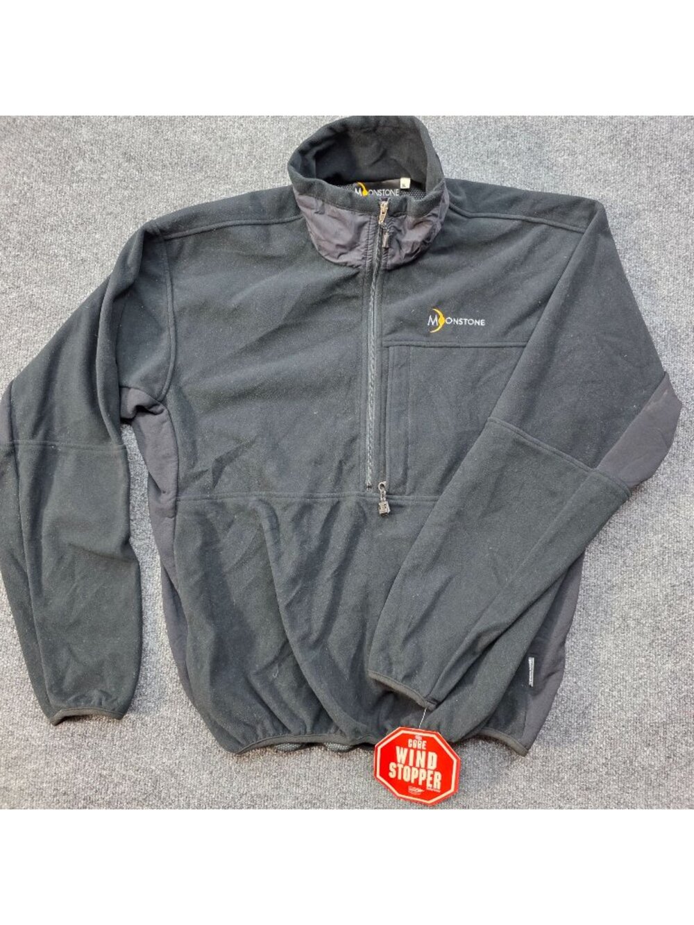 Moonstone Gore Windstopper Fleece Pullover Jacket Black XL USA Outdoor Hiking